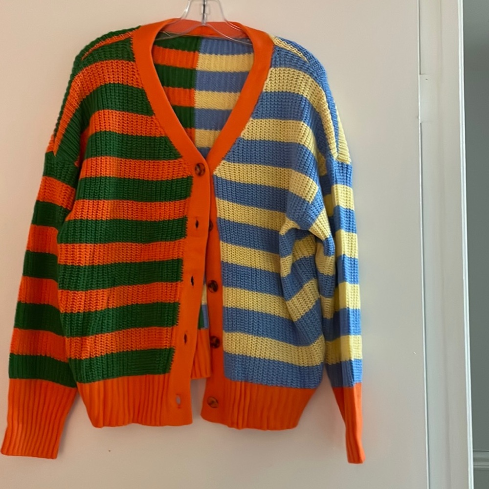 Multicolored funky cardigan